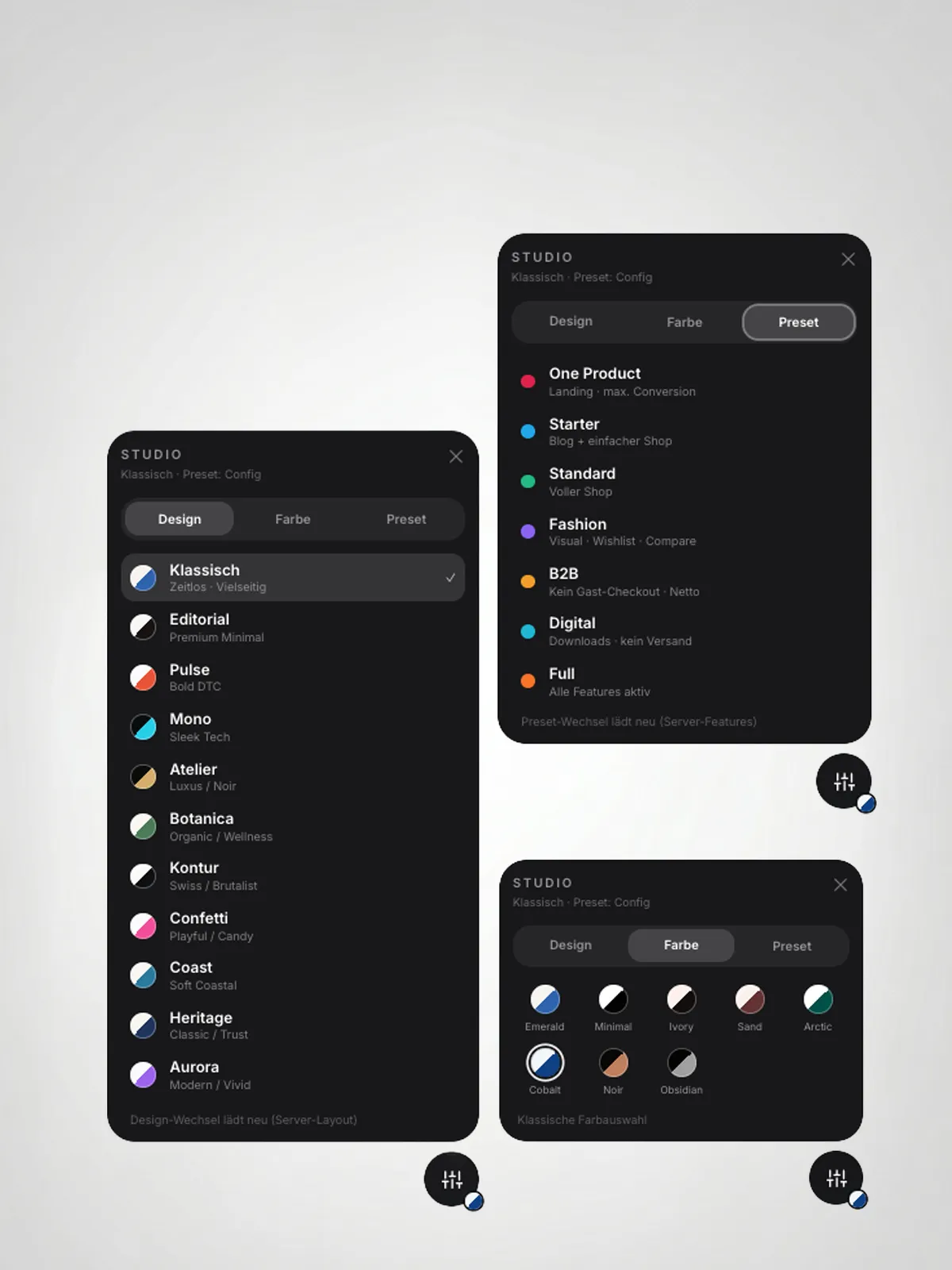 Individuelle Presets und Brand-Colors für jede Marke