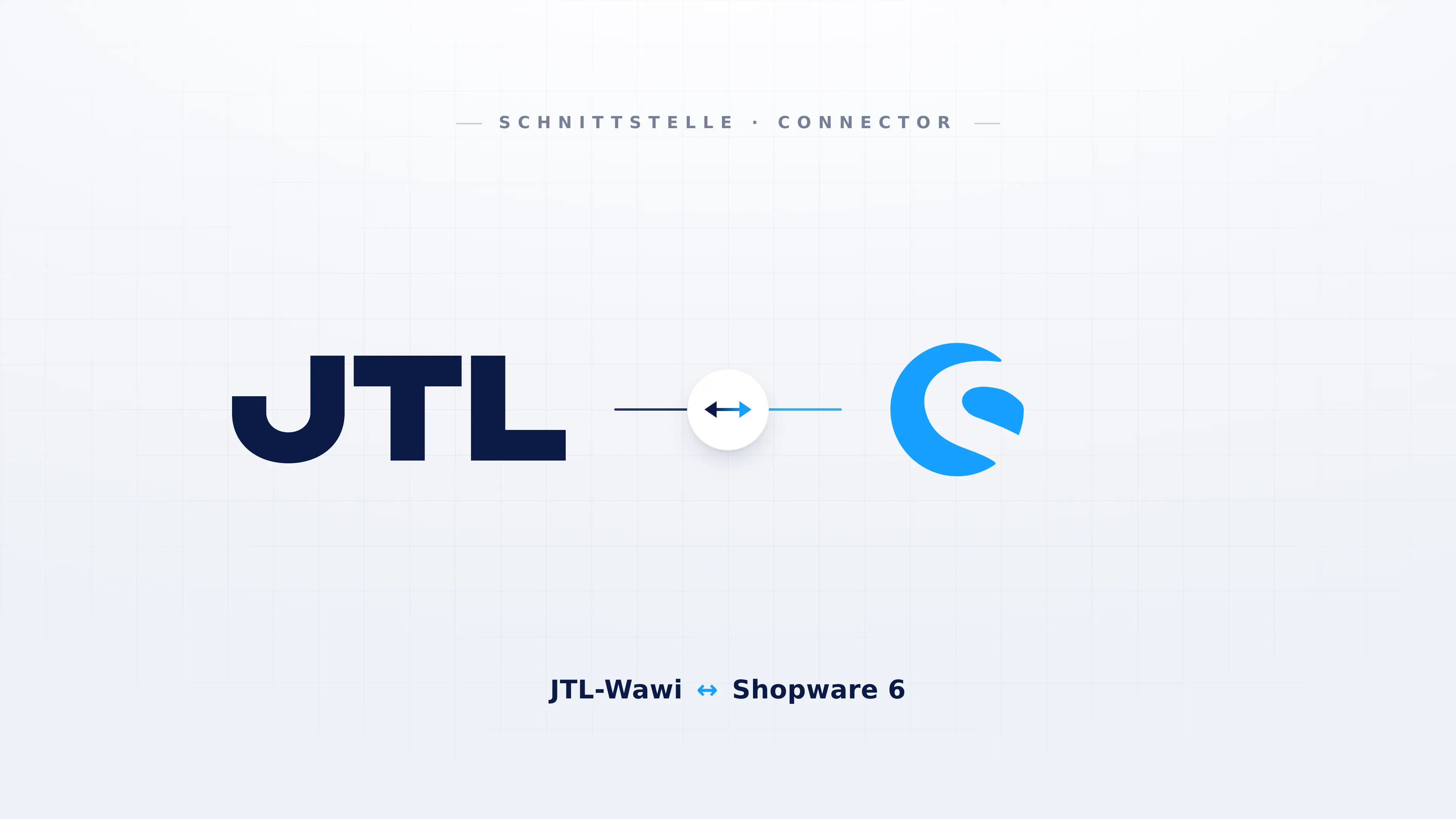 JTL- und Shopware-6-Logo, verbunden durch einen Konnektor