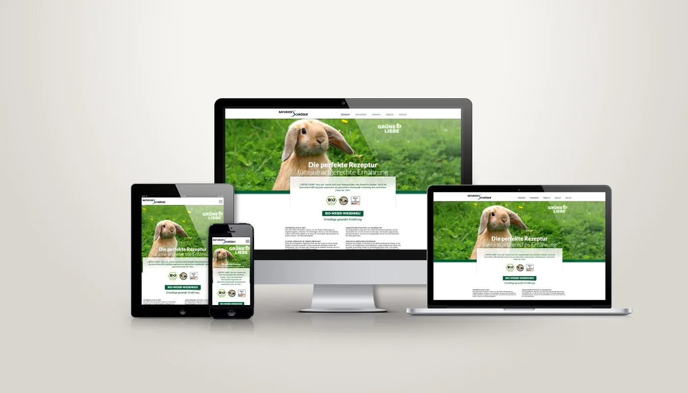 Grüne Liebe Website responsive