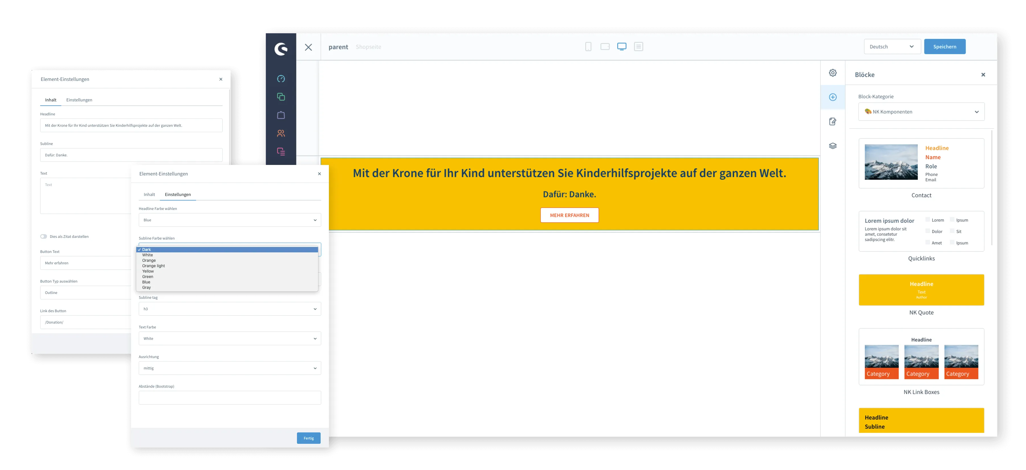 Kiddycaps Shopware 6 Erlebniswelten Komponenten