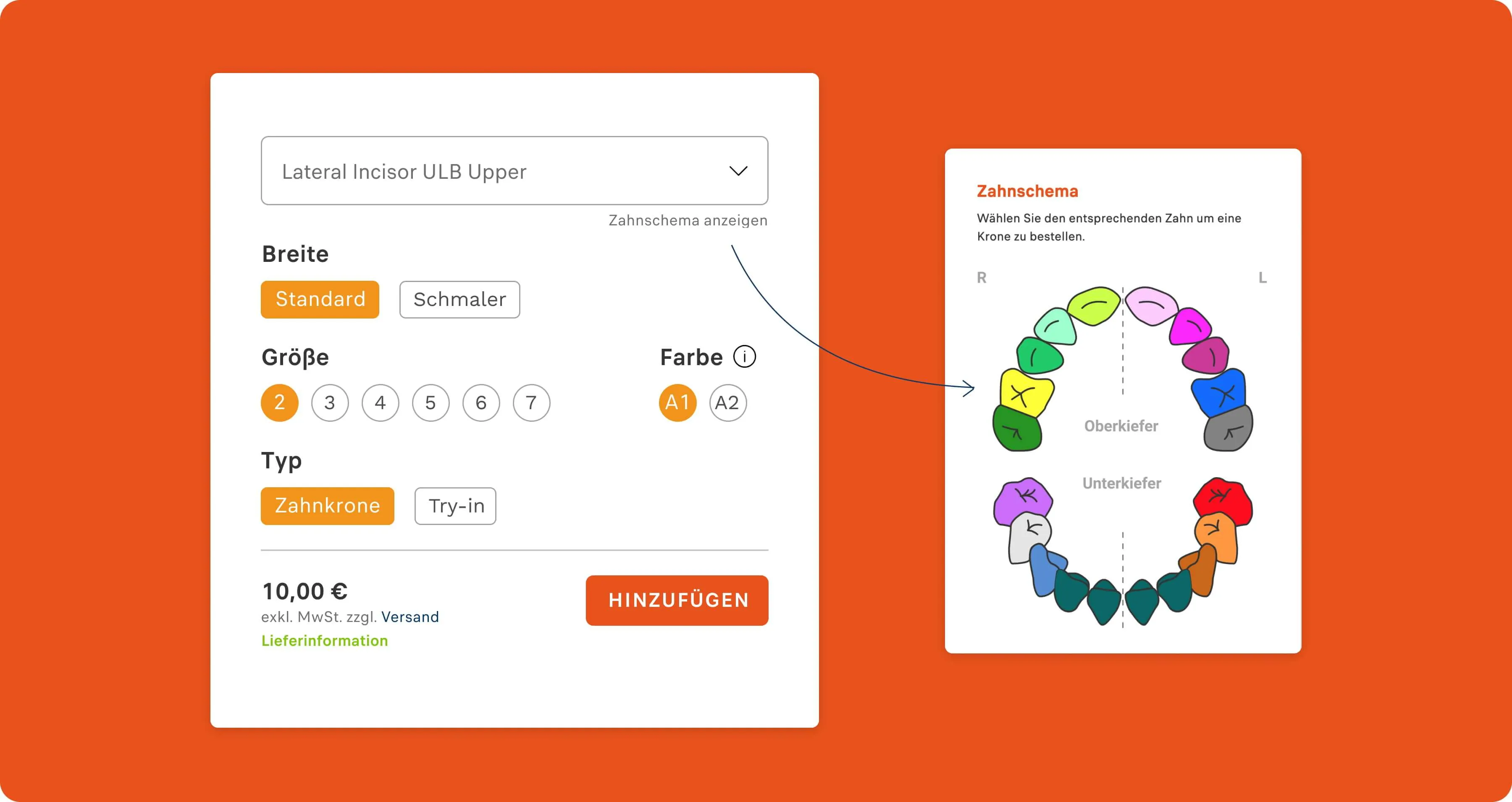 Kiddycaps Schnellbesteller – interaktive Produktselektion