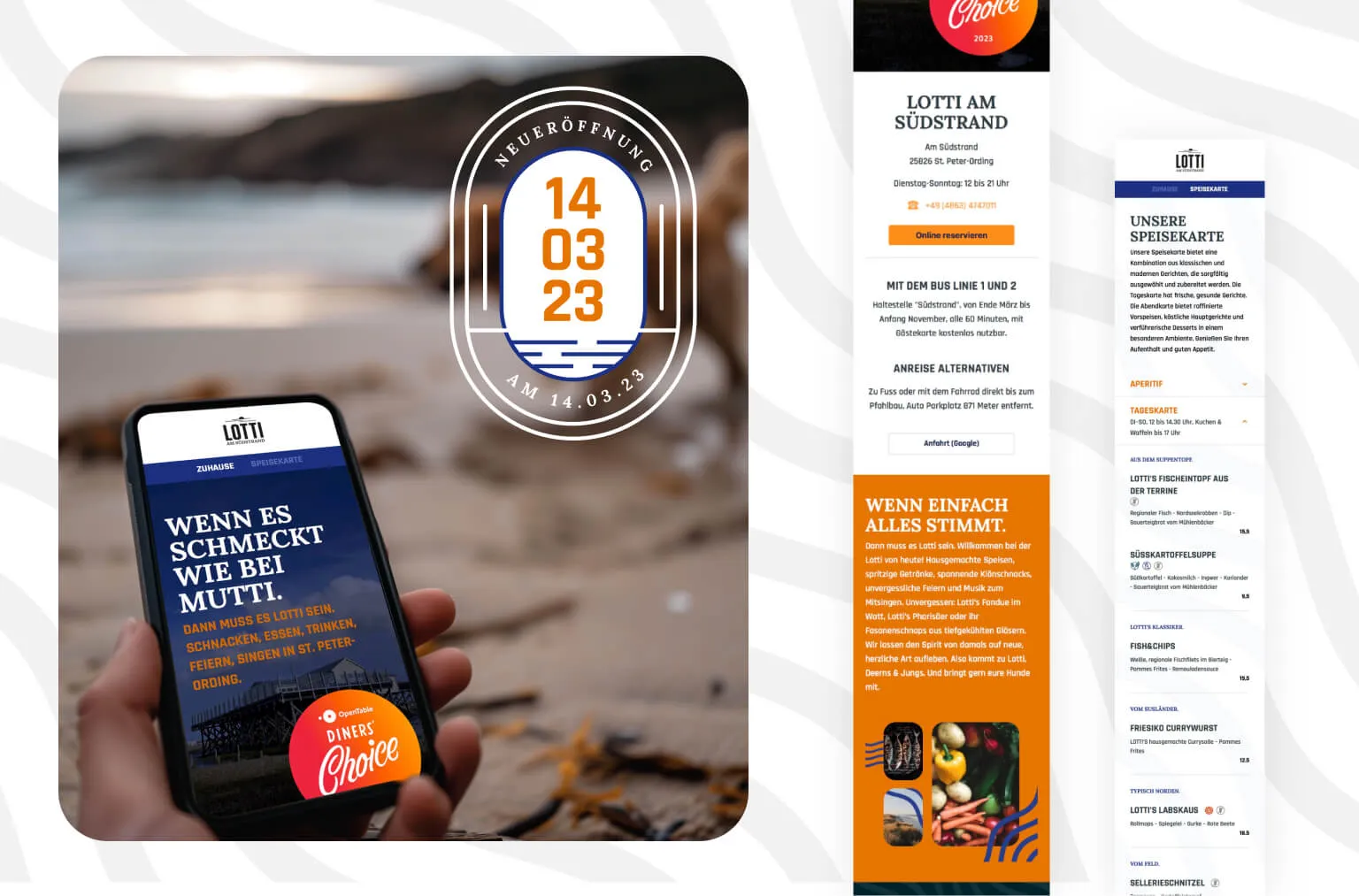 Lotti am Südstrand – Digitale Speisekarte per QR-Code