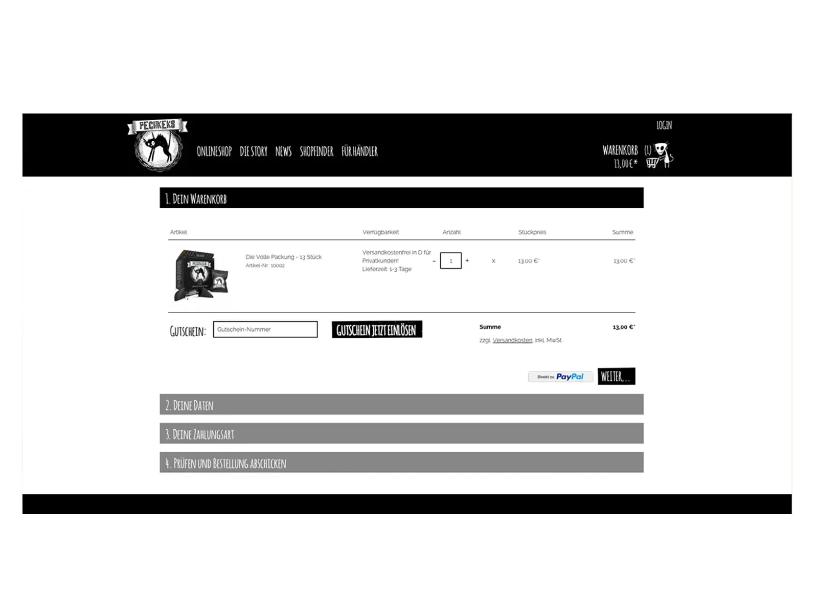 Pechkeks One-Page-Checkout