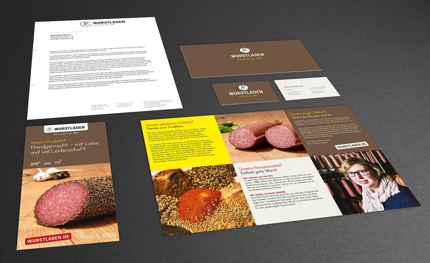 wurstladen.de Corporate Design & Geschäftsausstattung
