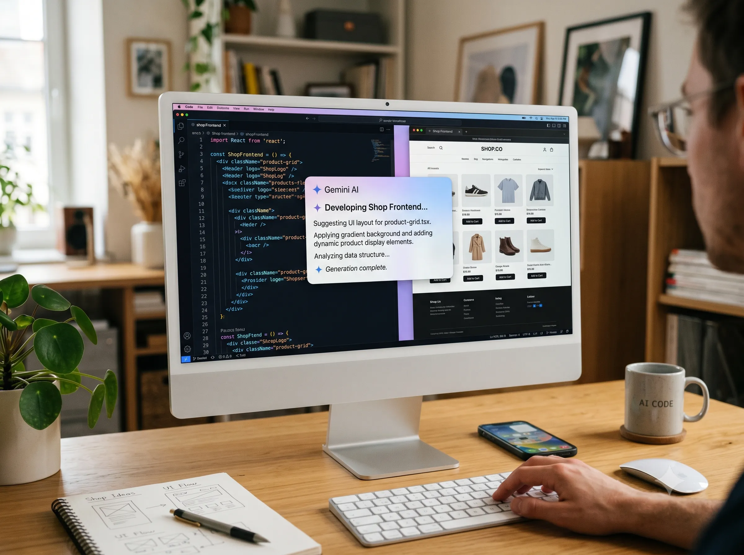 Wenn alle Shops gleich aussehen: KI-Design 2026